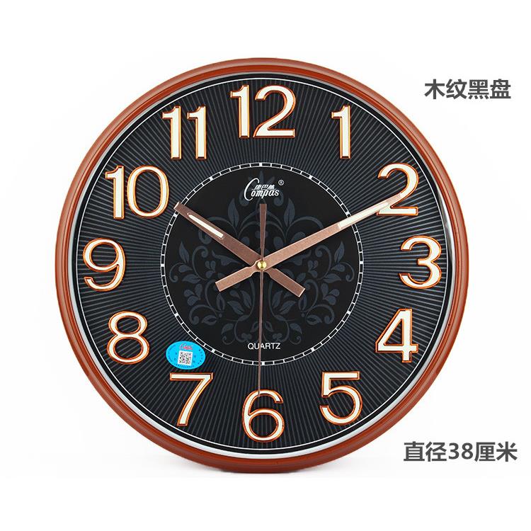 夜光音钟挂钟卧室客钟表简约静挂t1543125表时时尚壁钟石厅英钟表