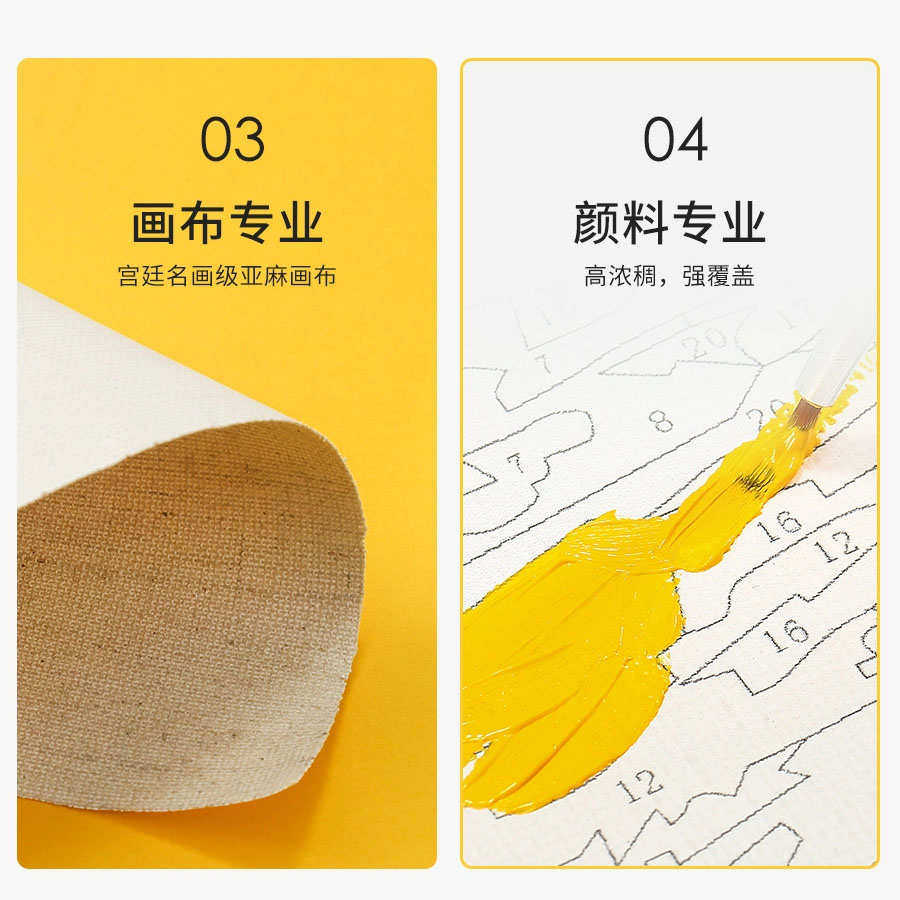 数字油画diy填充手绘填色客厅卧室油彩装饰画手工油画有框画