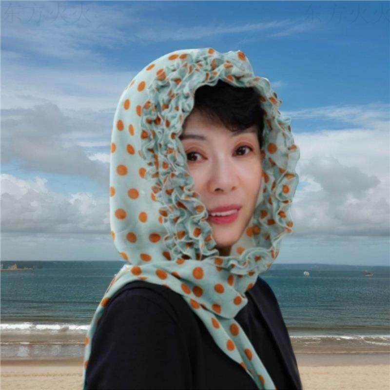 高端遮阳帽女防晒抗UV洋派好看夏天包头帽高颜值遮阳帽夏日帽.