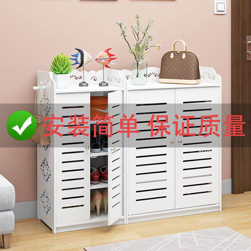 新款直销欧式鞋架简易多层木塑板防尘鞋架简约现代大容量收纳鞋柜