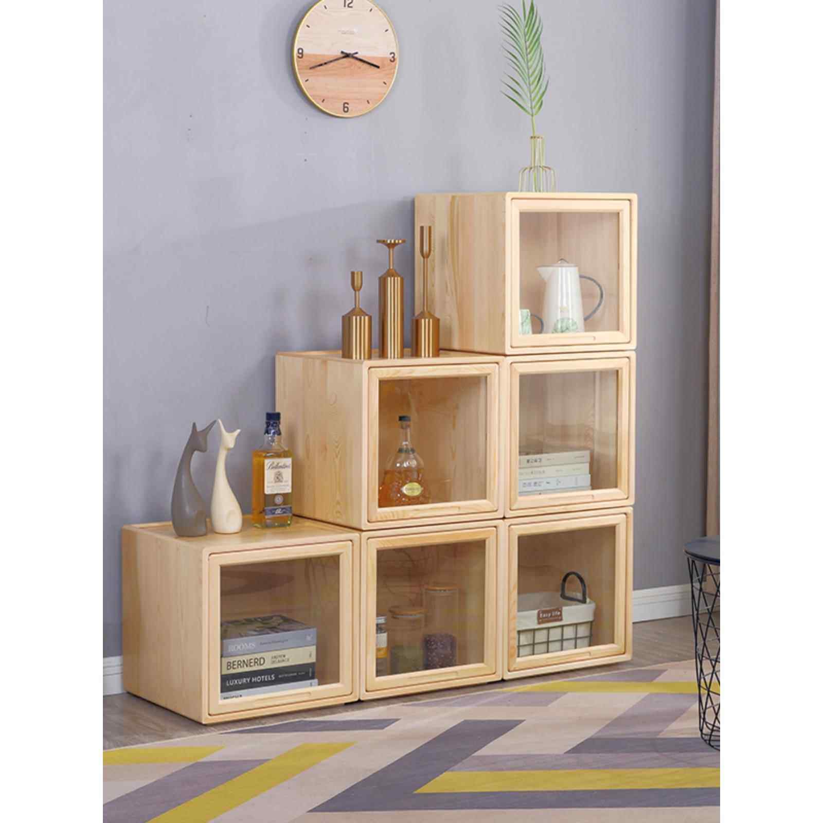 书架简约现代自由组合格子柜学生储物柜飘窗收纳柜落地多功能书柜