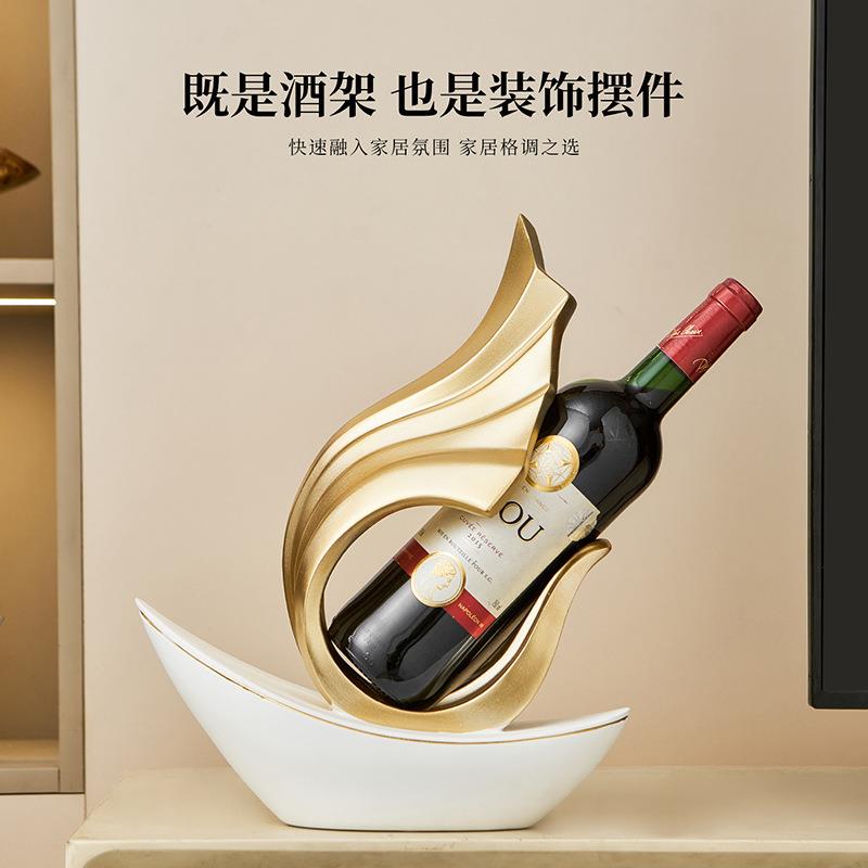 一帆风顺高端奢华酒柜装饰品商务客厅电视柜办公室树脂船酒架摆件