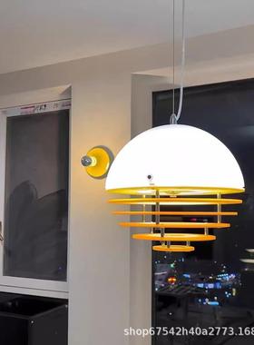中古风日落橙色餐厅小吊灯包豪斯咖啡厅吧台岛橱窗台小众氛围灯