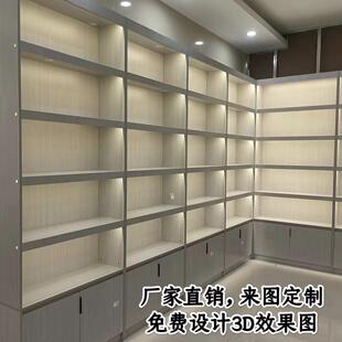 实木直播间展示柜烟酒柜组合背柜书柜吧台玻璃柜靠墙柜模型展示柜