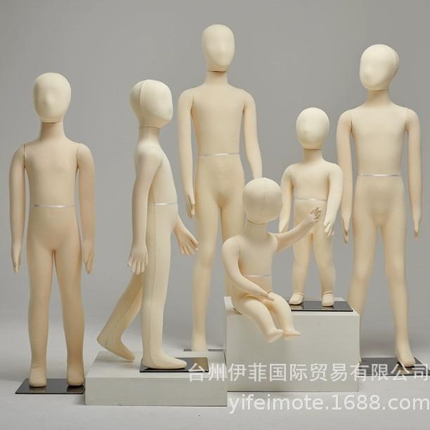 婴儿童模特展示架立体裁剪人台全身软体童模服装店橱窗小孩子道具