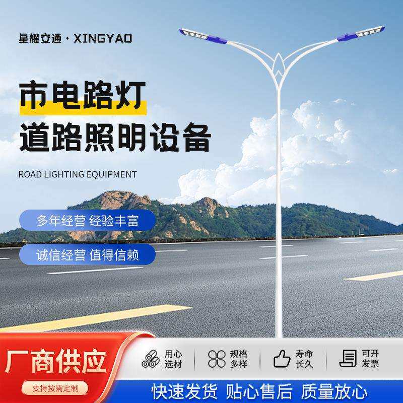 市电路灯道路照明灯户外防水农村乡镇LED灯太阳能高杆灯市电灯