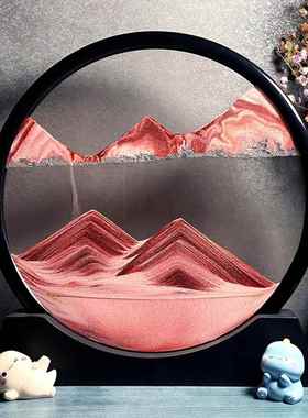 流沙画 画摆件创意艺术沙漏客厅电视柜酒柜装饰品送女生同学生日