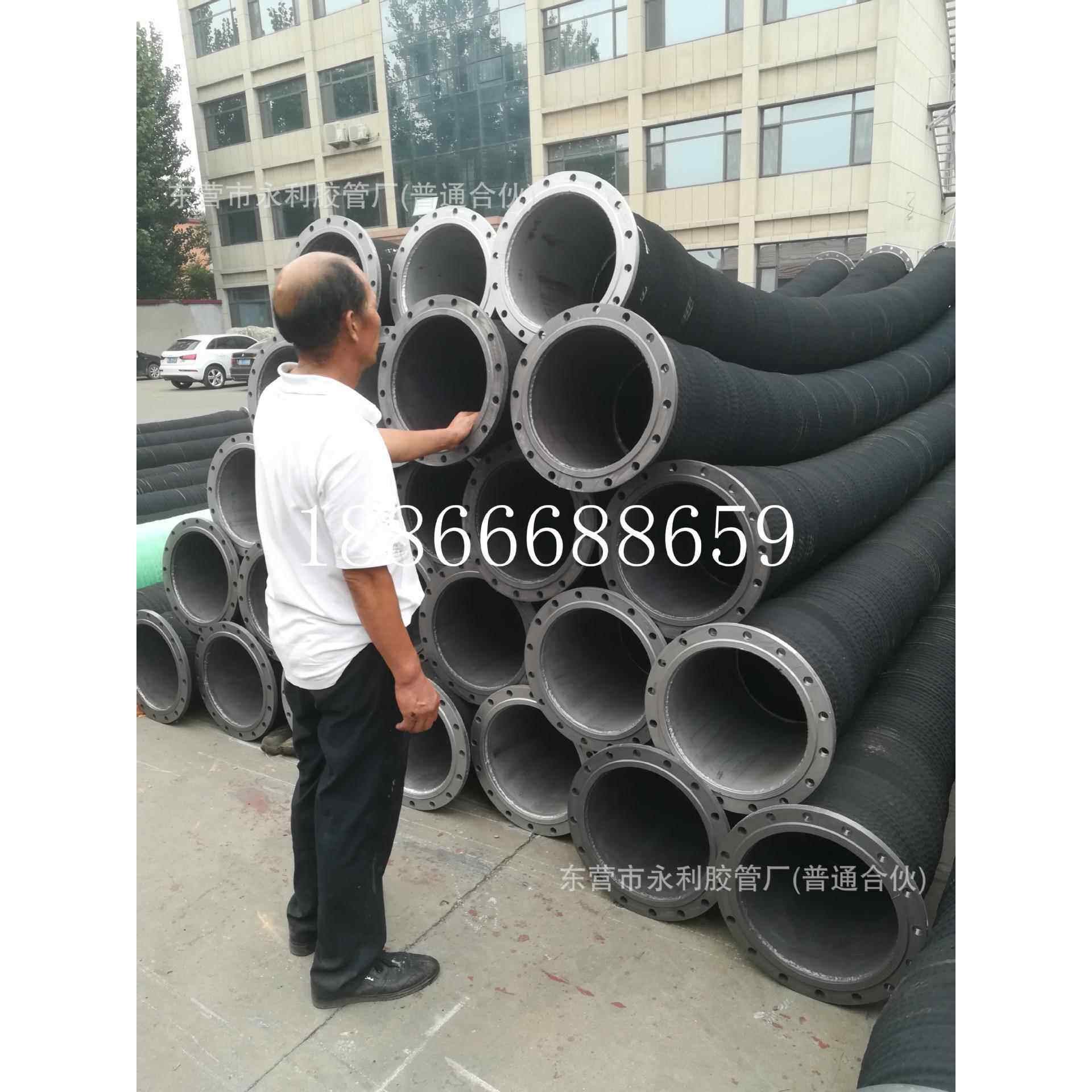 耐磨抽沙管高压胶管大口径法兰吸排水胶管大吸力钢丝骨架胶管