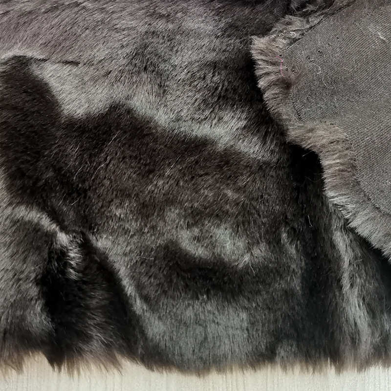 超兔毛时尚尖 柔绒布人造毛皮面料长兔毛 草面料 染