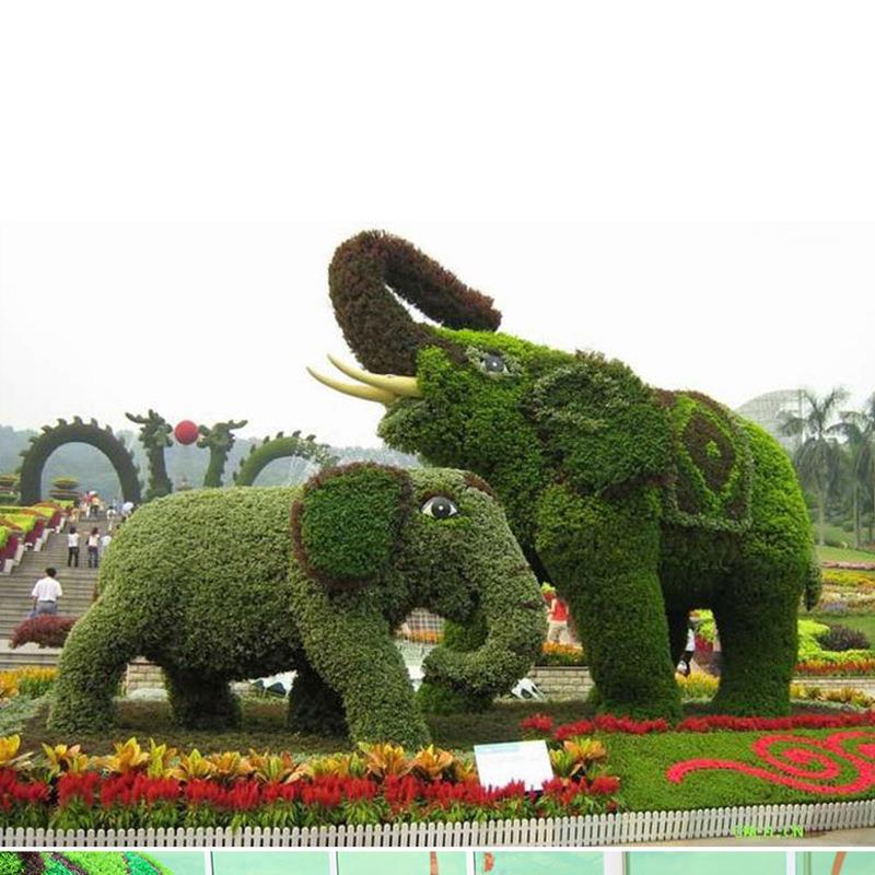 绿植雕塑孔雀大型玻璃钢工厂广场小区公园园林景观雕塑小品摆件