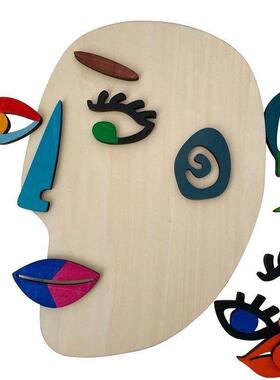 Wooden Montessori Toy Face Puzzle Toys for Children DIY