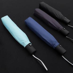 日系超轻全自动伞晴雨两用男女小清新森系覆古简约纯色折叠铅笔伞