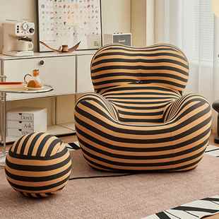 单人网红设计师卧沙妈发椅 怀抱客厅懒人沙发闲躺椅休986椅室妈