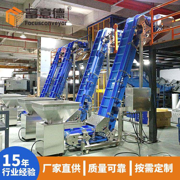 食品级TPU易洁带大倾角输送机防霉抗菌易清洗提升机上料机