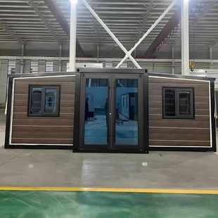 爆款 打包房拓展箱房可移動膨脹折疊房廠 外貿工地活動房雙翼折疊式