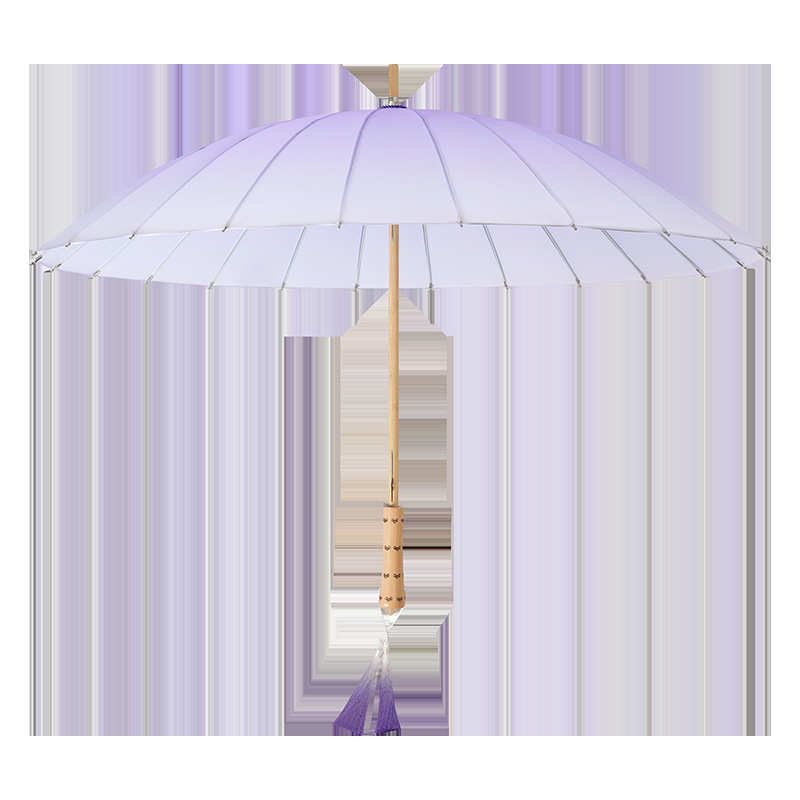 广告直杆风渐变抗印长柄商务暴雨批发木柄高尔夫定制logo24伞骨伞