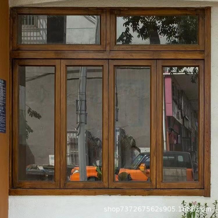 老榆木折叠窗店铺民宿平开窗卧室客厅门窗中式隔断落地窗花店门窗