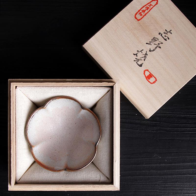 中式志野烧五福主人杯大号陶瓷八方茶杯复古粗陶罗汉杯花瓣品茗杯