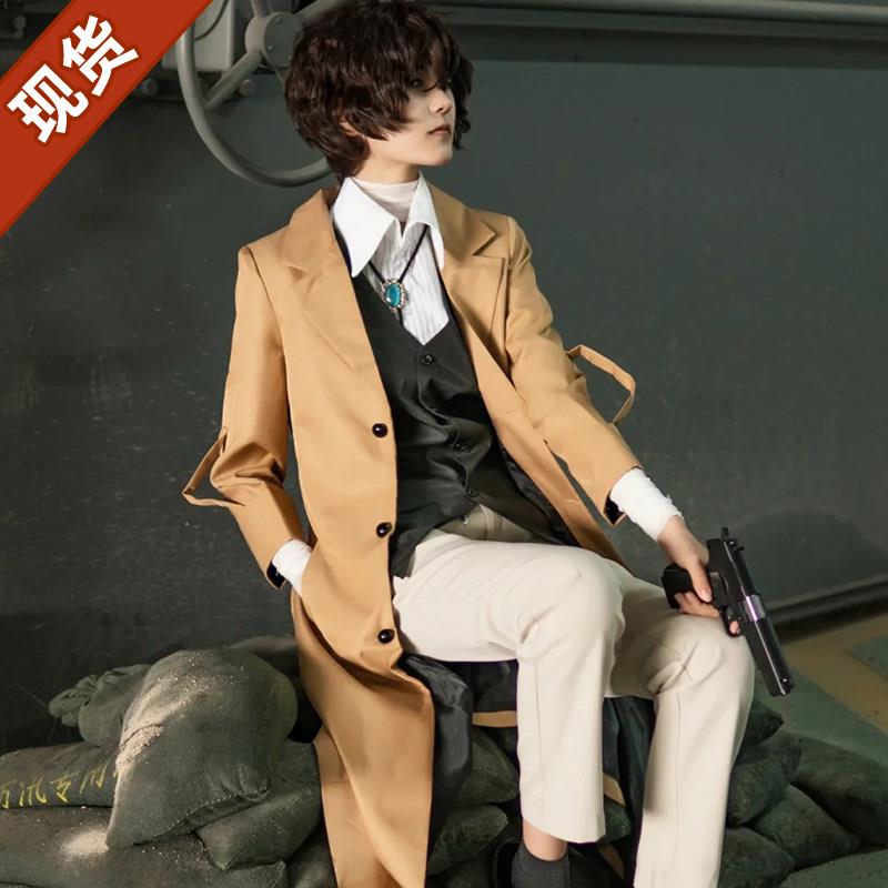 文豪野犬cos服太宰治侦探社人间失格风衣男cosplay服装全套现货