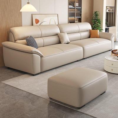 皮fL约E2024新款简意式爪艺沙发943现代客厅小户型直排猫真皮沙发