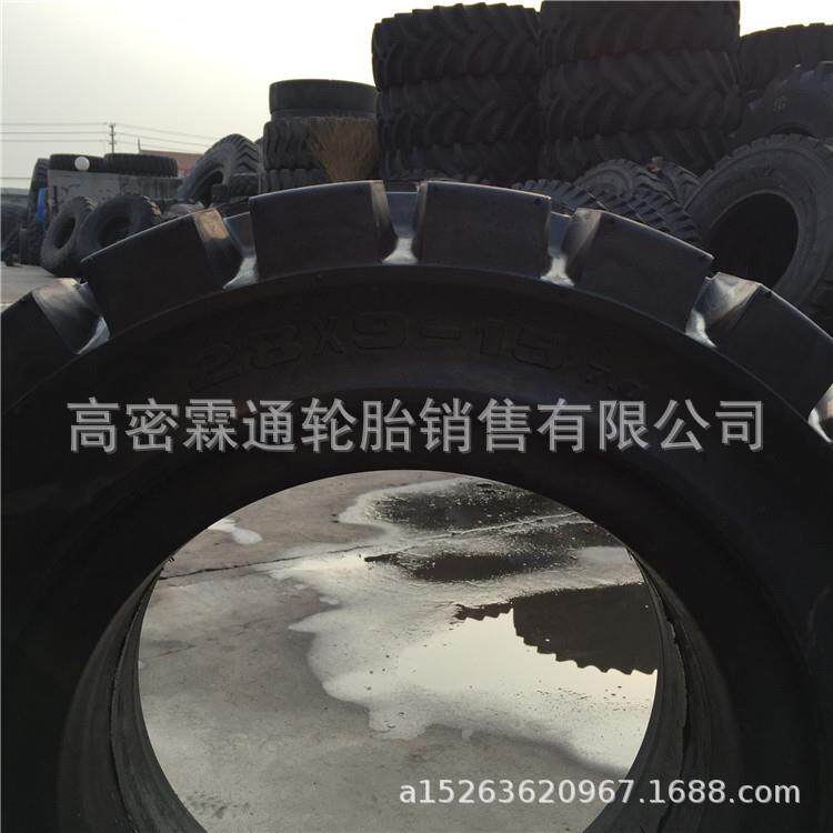 28x9-15实心叉车轮胎 加强抗载防撕裂掉块换新650-10前后轮