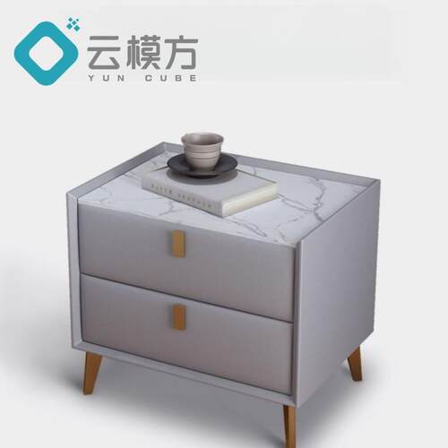 智能家具配件玻璃面板网红玻璃床头柜配件无线充LED三色灯usb