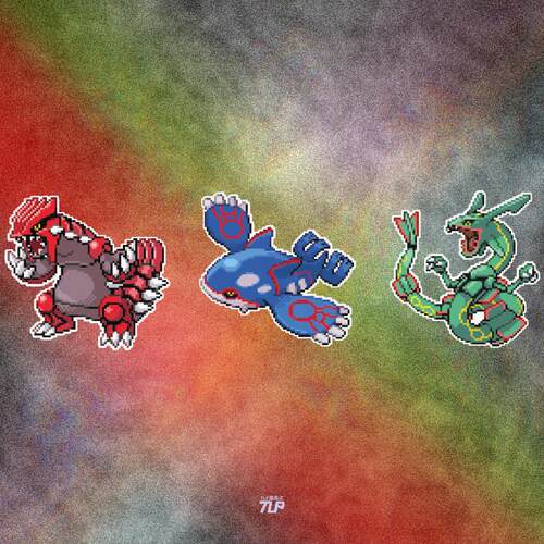 TLP反光车贴 Pokemon精灵宝可梦gen3红蓝宝石固拉多盖欧卡烈空坐