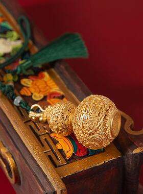 黄花铜丝ORC葫芦摆件挂件饰福薰禄吊坠香家居装品节日礼物高档礼