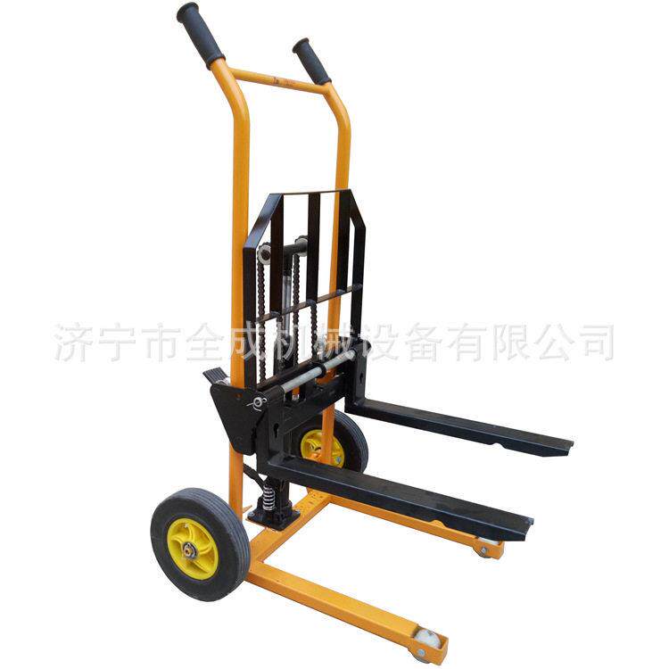 手推式小型叉车升降式手动液压小推车全成家用小型手动搬运堆车