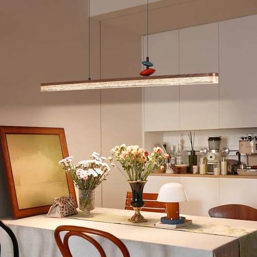 宋代美学餐厅吊灯中一字长餐桌古极简饭灯厅吧18台灯复古茶室条吊