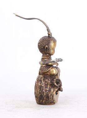 杨铜记齐0117天大圣坐孙悟空工艺家创意摆件铜孙悟居空品倒流香