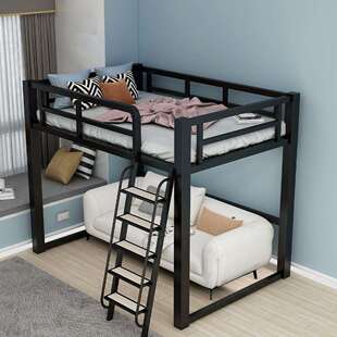公寓单双人床铁架床高低床铁床家用上下铺儿童床高架床下空铁艺床