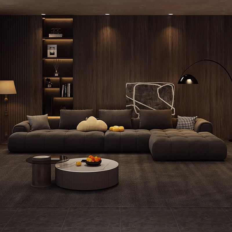 意式极简现代轻奢小户型客厅奶油风直排云朵泡芙棉花糖沙发网红款