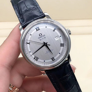 先鉴后发 98新39.5mm欧米茄碟飞精钢日历自动机械男腕表正品正装
