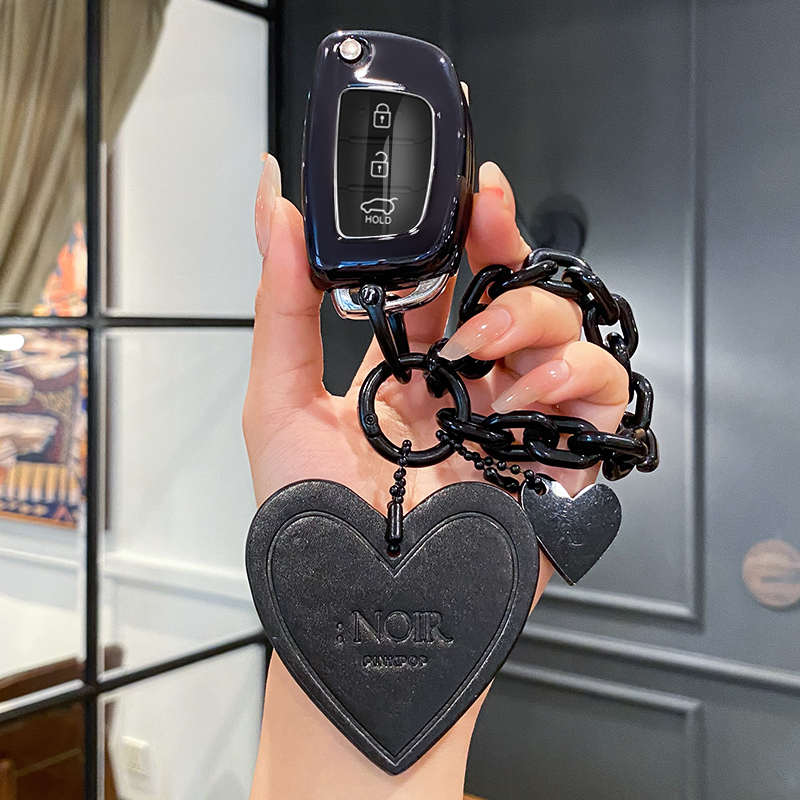 北京现代车钥匙套女士伊兰特名图ix25朗动ix35途胜L悦动菲斯塔壳