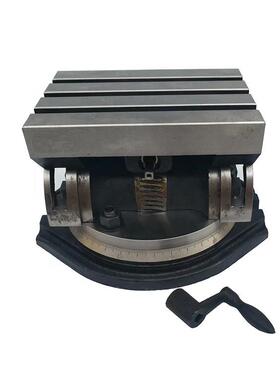 可调角度台附回转台可倾式铣床工作台CNC铣床钻床重型工作台250S