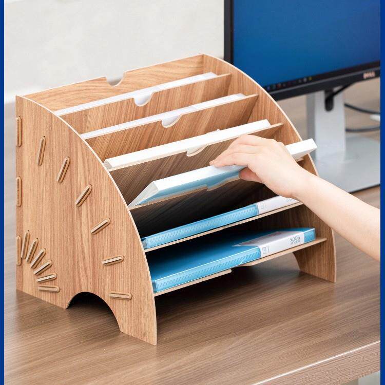 扇形文件架桌面收纳办公资料架书架办公室用品架子多层分类架置物