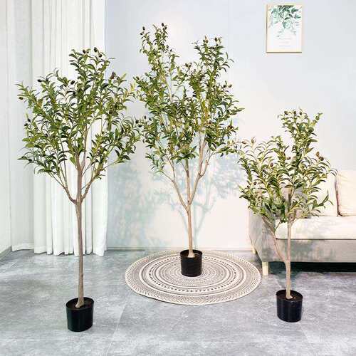 绿植仿真橄榄树仿生假绿植盆栽摆件客厅大型网红仿真植物假树