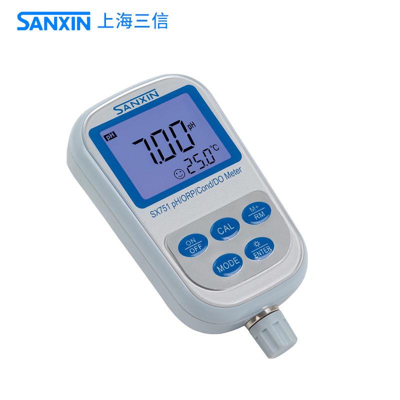 上海三信SX751便携式pH计ORP计电导率仪溶解氧仪 多功能溶解氧仪