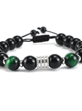 Fashion Natural Black Obsidian Tiger Eye Beads Bracelets