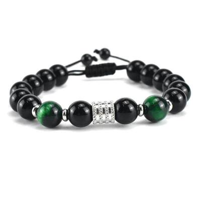 Fashion Natural Black Obsidian Tiger Eye Beads Bracelets
