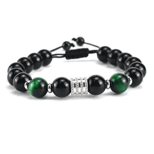 Fashion Natural Black Obsidian Tiger Eye Beads Bracelets
