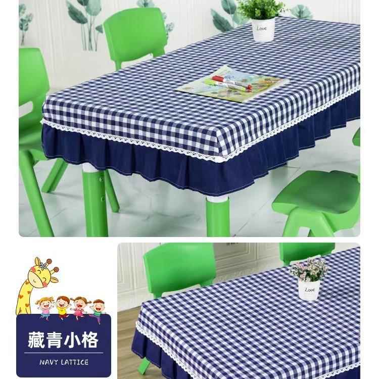 加厚帆009双面涤棉子学生桌布格布防水防油书餐桌桌台布套