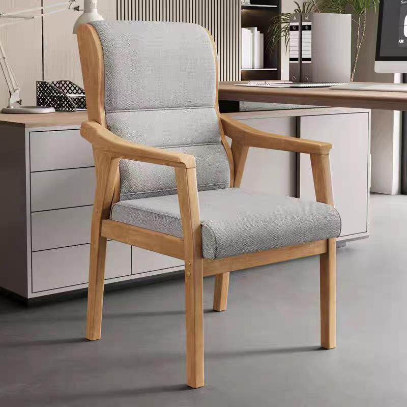 实木扶手靠背椅会议办公椅麻将椅会客椅休闲家用书椅电脑写字椅子