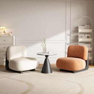 奶油风设计师款单人沙发小户型网红阳台休闲椅客厅沙发椅懒人沙发