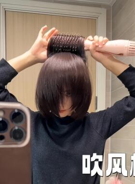 吹风梳卷发梳子女士专用热风梳蓬松颅顶造型梳不打结不伤发按摩梳