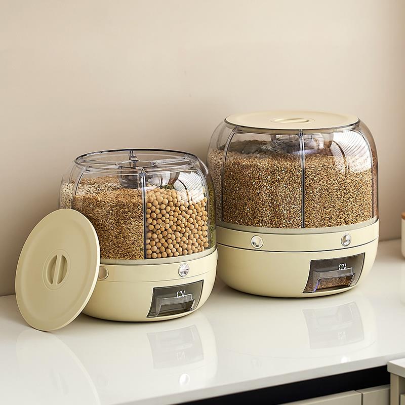 旋转分格米桶密家YEG用防五虫防潮封大装米缸米箱谷杂粮收纳盒