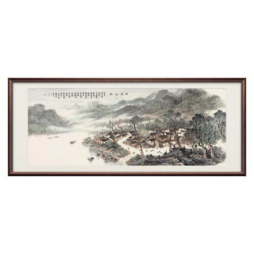 国画山水画客厅装饰画中式挂画纯手绘名家真迹高端水墨字画办公室