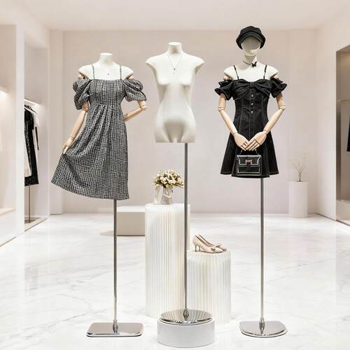 扁身模特展示架女装半身人台平肩平胸人偶橱窗模特道具服装店专用