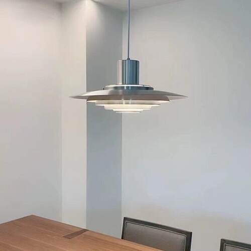 北欧吊灯现简约吧台餐厅灯铝材多层灯具设计师风格创意飞碟吊灯